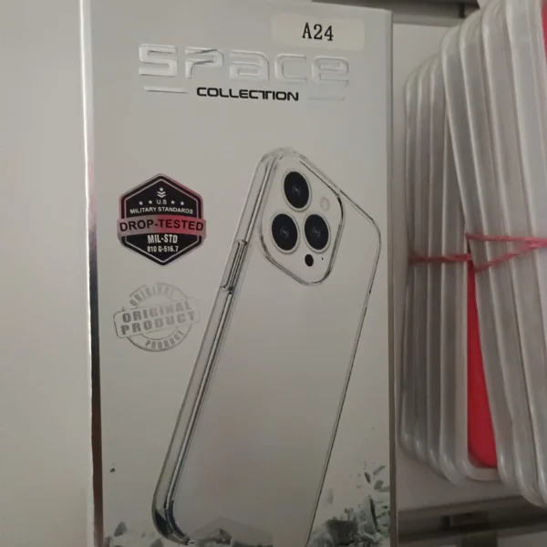 قاب پشت کریستال و محافظ لنزدار Samsung Galaxy A23 4G برند Space ا TPU And Back Crystal Case Space For Samsung Galaxy A23 4G