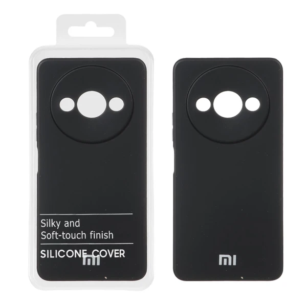 قاب نیو سیلیکون محافظ لنزدار Xiaomi Redmi A3 / A3x / poco C61 - RFF - مشکی