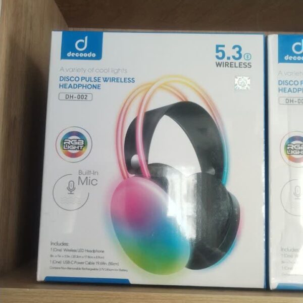 هدفون RGB وایرلس دکودو DH 002 | هدفون Headphones wireless RGB decoodo DH 002