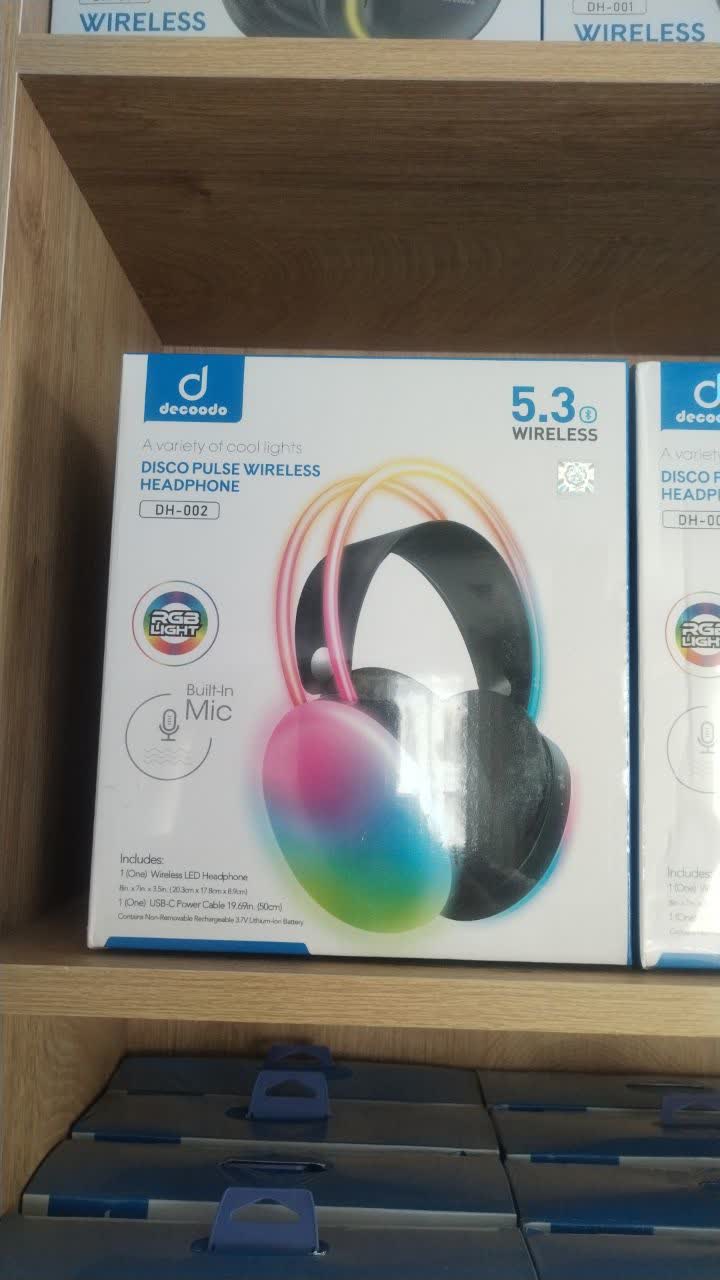 هدفون RGB وایرلس دکودو DH 002 | هدفون Headphones wireless RGB decoodo DH 002
