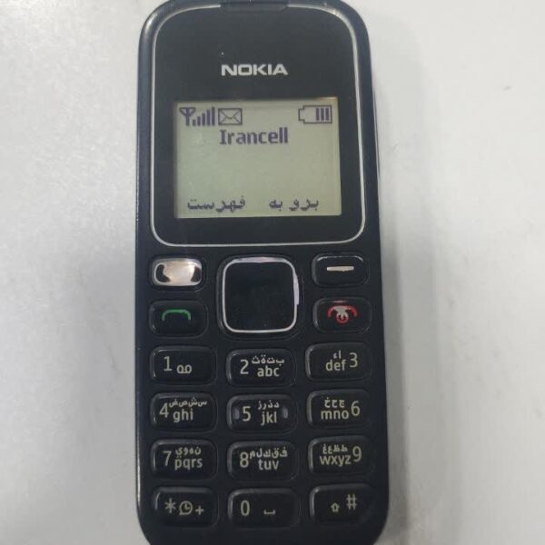 گوشی نوکیا مدل NOKIA 1280 کارکرده (قاب اصلی فابریک) روشن داخل شبکه و قابل استفاده منو فارسی “اصالت کالا”:”اورجینال” وضعیت ریجستری” وضعیت سفید و داخل شبکه” و قابل استفاده