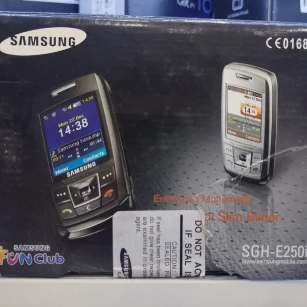 گوشی سامسونگ SGH-E250i اصلی جعبه باز | کشویی | دوربین 1.3 مگاپیکسل | بلوتوث رم 2 مگابایت و حافظه 10 مگابایت